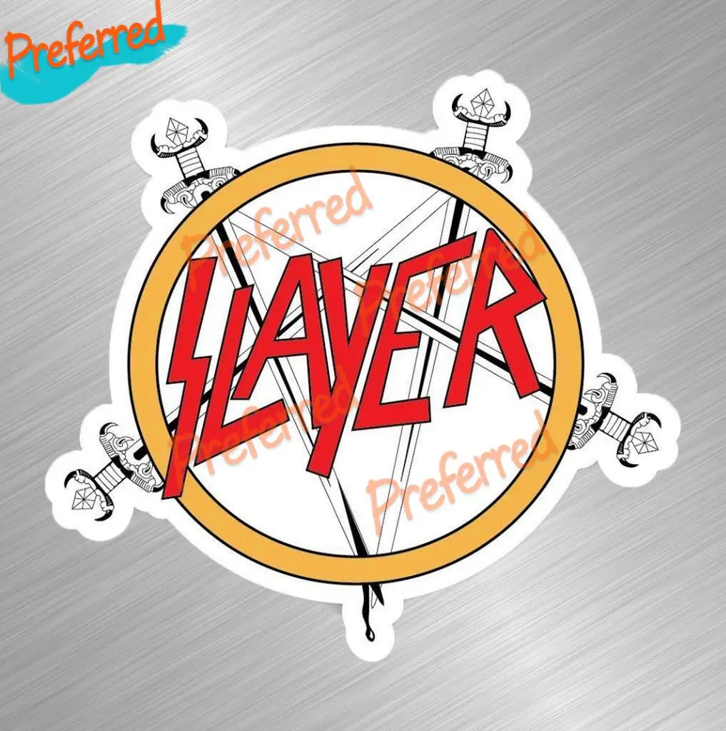 

Slayer Vinyl Decal Sticker Car Truck Laptop Metal Thrash Band for Your Home Car Coolers Laptops Racing Helmet Trunk Wall