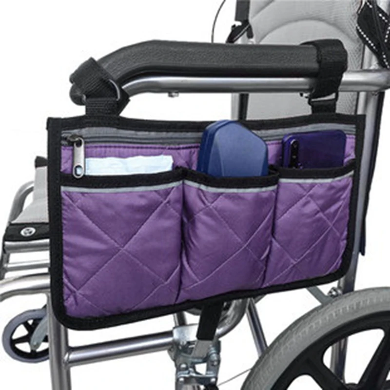 Multifunctional Wheelchair Side Storage Bag Office Chair Hanging Pockets Phone Office Pouch Chair Cart