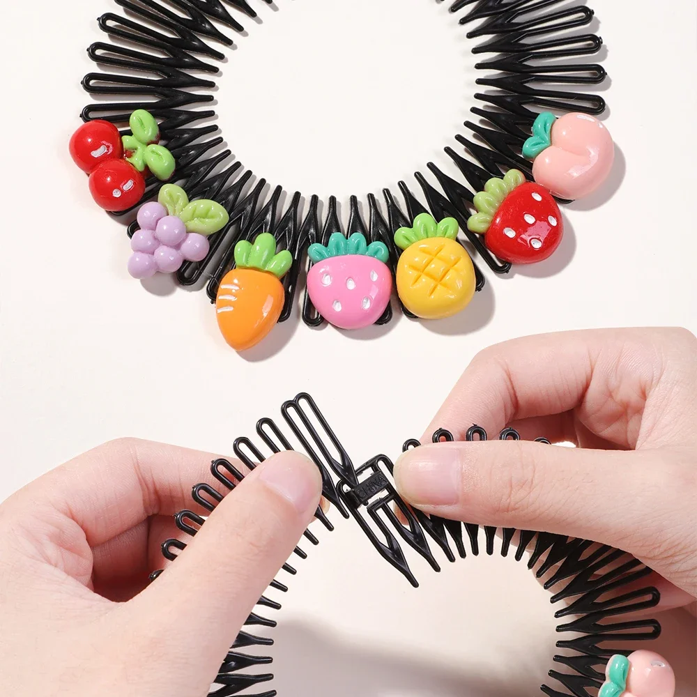 1PCS Cute multi -color plastic fruit shape Head Hoop hairband for Baby Girls 2024 Y2K Cartoon cherry Headwear Accessories Party