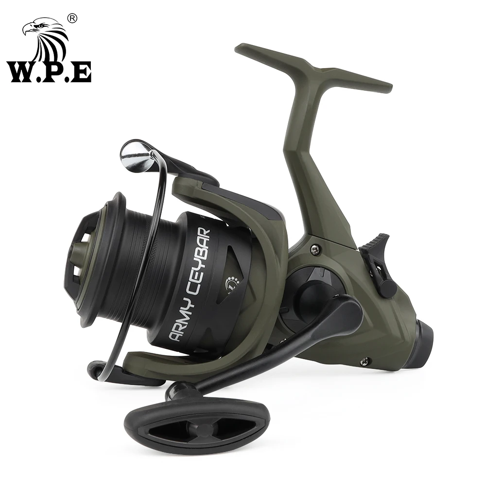 W.P.E-AC Spinning Reel, 5000, 6000 Rolamentos de Esferas, 7 + 1 High Gear Ratio 5.1:1, Carpa Alimentador De Pesca, Linha Completa Matel, Spool Tackle