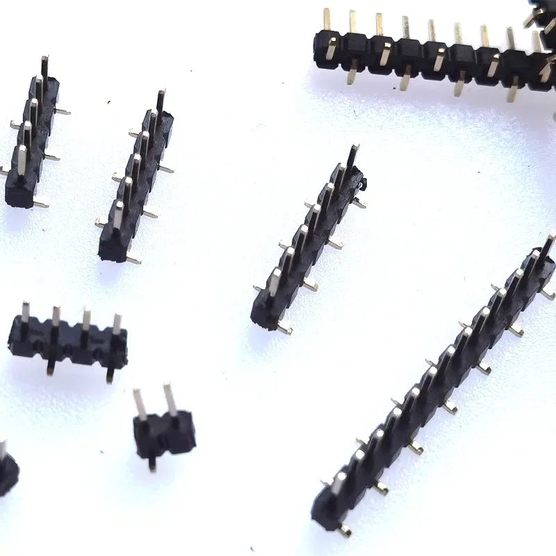1000pcs 2.0mm Spacing Single Row Misaligned Pin Arrangement Vertical Pin Length 4mm Copper Pin