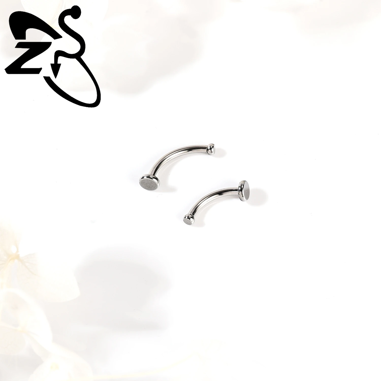 ZS 1PC Innengewinde 14/16/18G Edelstahl Bauchnabelring 6MM-14MM gebogene Nabelringe Helix Knorpelpiercings Schmuck – Detail 10