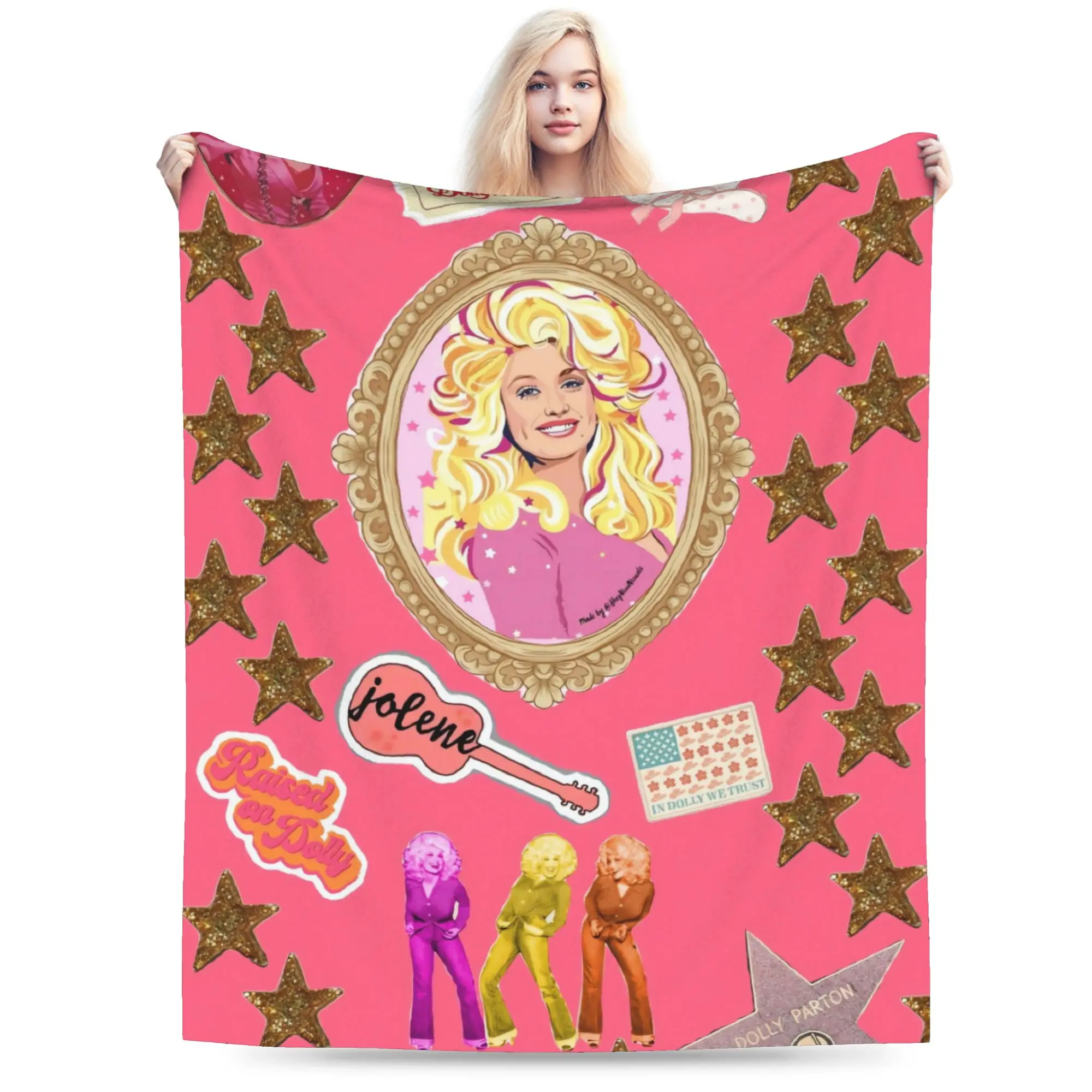 Dollys Partons Blanket Quality Soft Singer Tour Throw Blanket Winter Kids Adult Outdoor Comfortable Bedspread