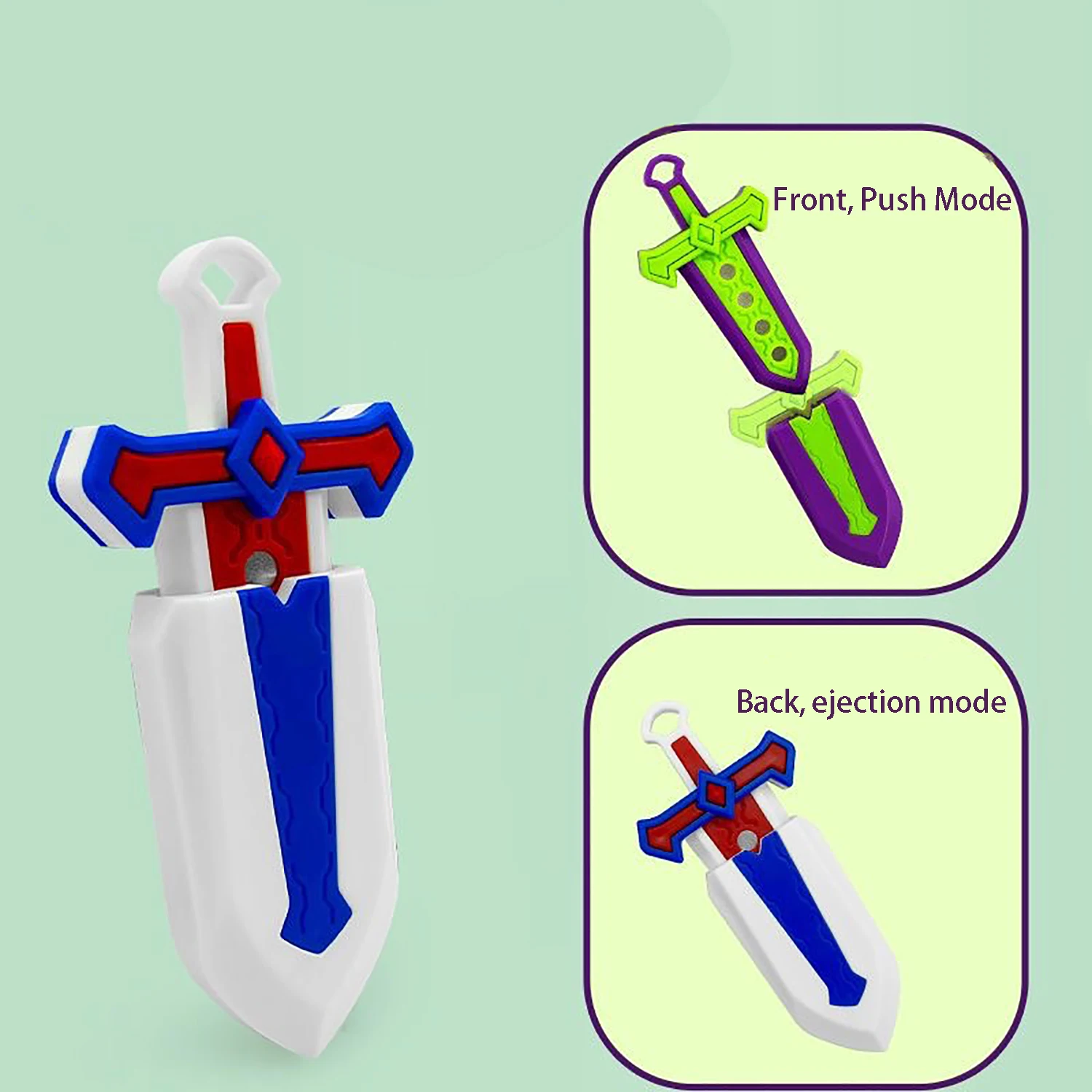 3D Printing Mini Handheld Push Sheath Sword In Stone Decompression Anxiety Stress Relief Toys Parent-child Game Birthday Gifts