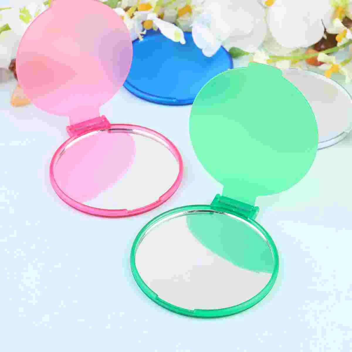 12 Pcs Makeup Mirror Circle Outdoor Mini Pocket Round Foldable Gift Miss Travel