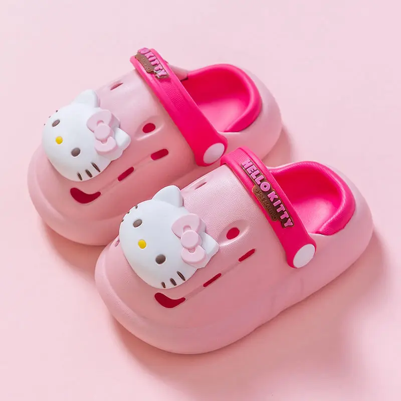 Sanrio Kuromi Cinnamoroll ragazzi ragazze Toddler Kids House antiscivolo Slip-On Cute Cartoon Slip-On Garden Pool pantofole piatte per interni