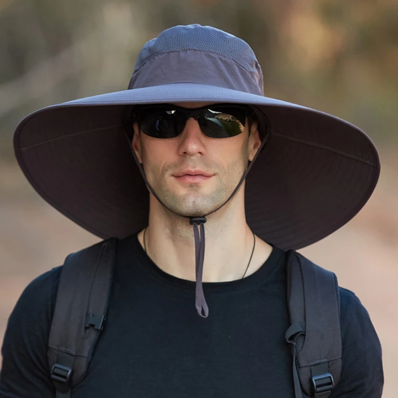 Trekking Hiking Bucket Hats Outdoor Anti-UV Jungle Caps Wide Brim Sun Hat Men Women Fishing Hiking Travel Cap Large Panama Hats