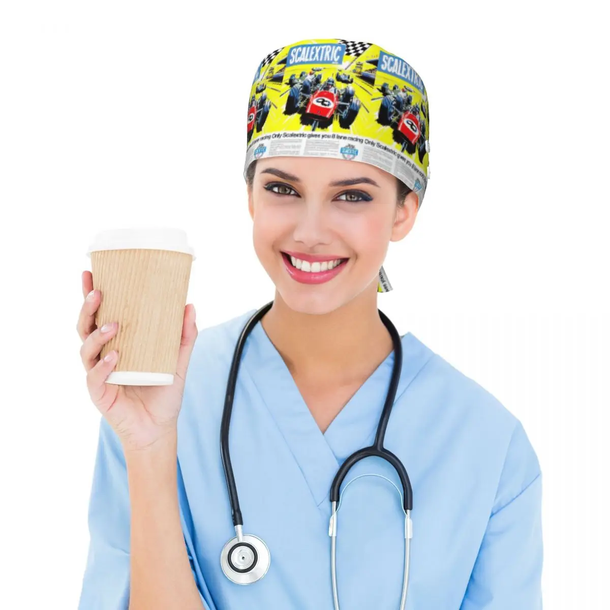 touca-cirurgica-unissex-ajustavel-scalextric-vintage-para-medicos-dentistas-e-enfermeiros