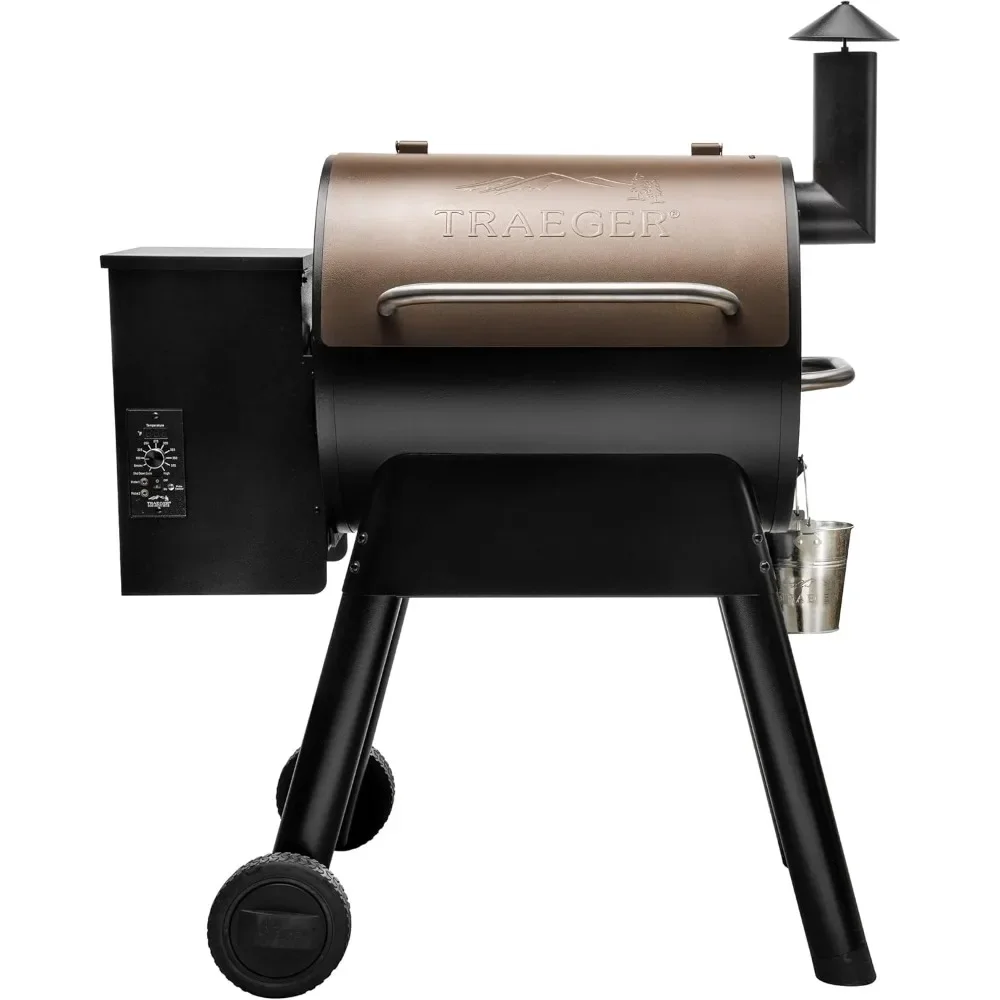 2 Electric Wood Pellet Grill and Smoker, Bronze 572 Square-Inch Cook Area, 450 Degree Max Temperature Meat Probe, 6in1 BBQ Grill