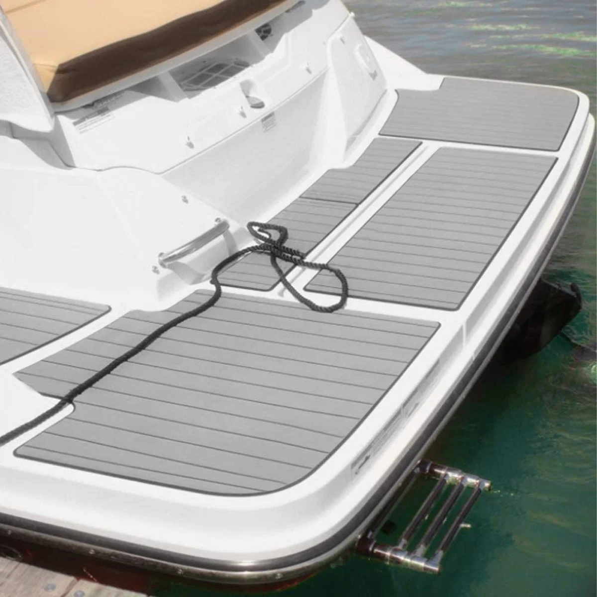 2400x900x5mm Kunstteak-Bootsdeckbelag Schaumstoff-Bodenmatte Selbstklebender EVA-Yacht-Marinebodenbelag – Detail 4