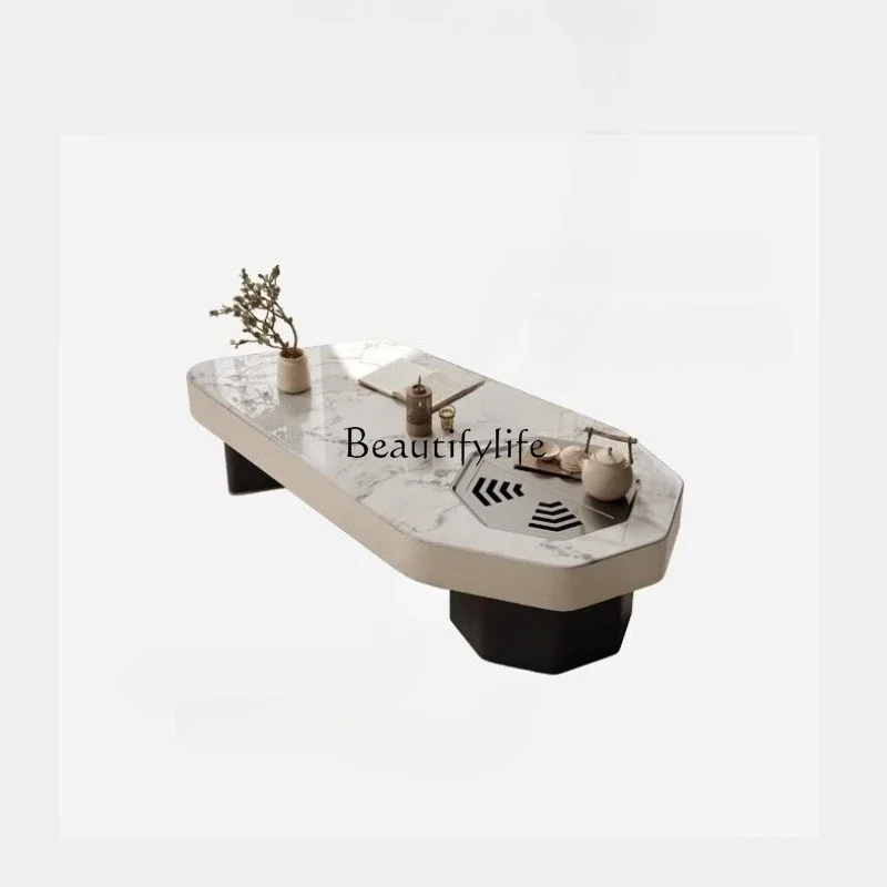 

ls 27 Italian minimalist creative special-shaped rock slab coffee table, household simple rock slab tea table