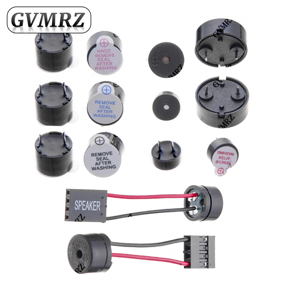 9042/12095/12085/YD15240 Series Passive & Active Electromagnetic Piezo Buzzer Assortment for Electronics & DIY
