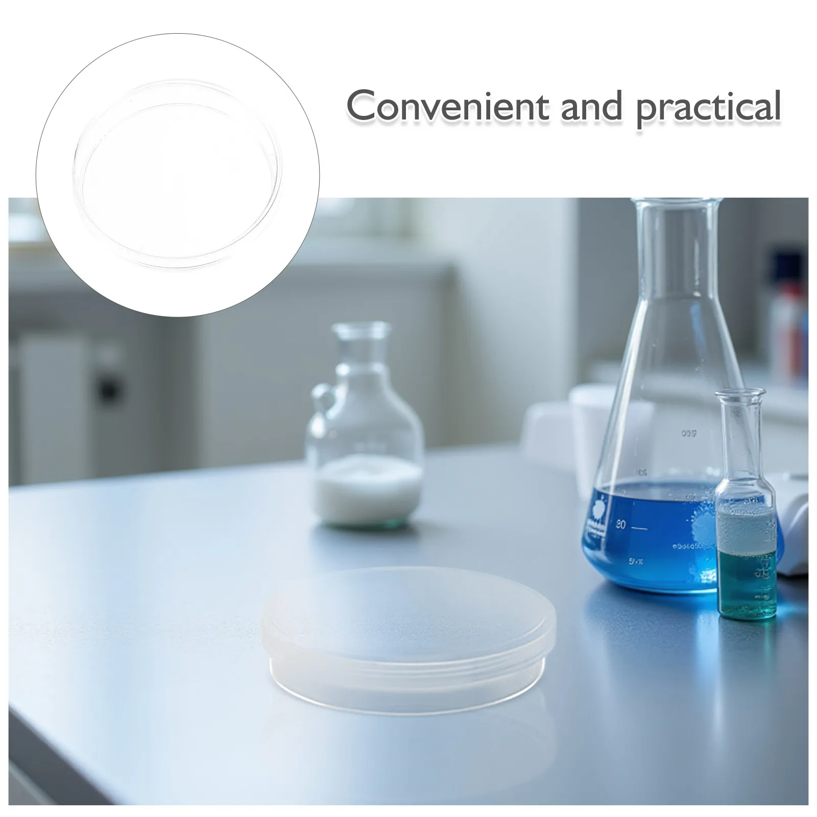 70mm Reusable Transparent Petri Dishes with Lids, 20pcs Eco-Friendly Lab Supplies for Biology Experiments & Microbiology