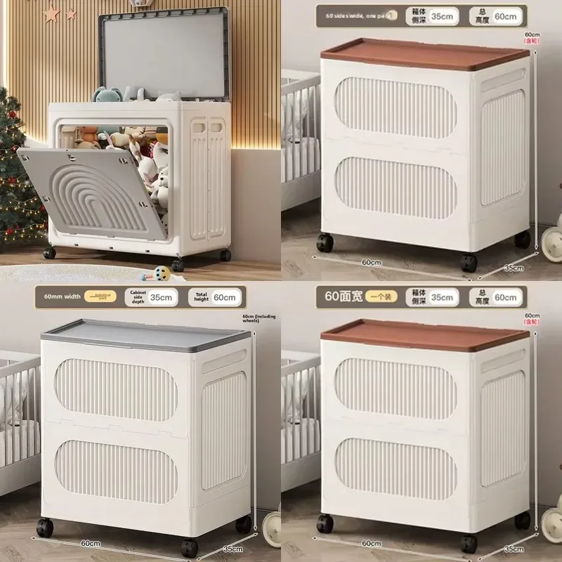 Foldable Plastic Storage Cabinet Portable Large Capacity Modern Simple Design No Installation Required Customizable