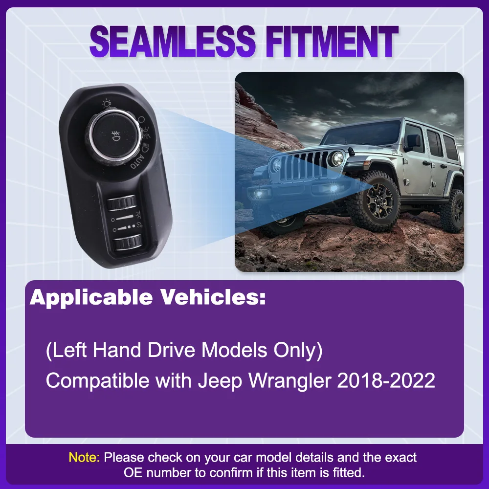 

Для Jeep Wrangler 2018 2019 2020 2021 2022 автомобильные фары переключатель противотуманных фар 68292842AA, 68292842AB, 68292842AC
