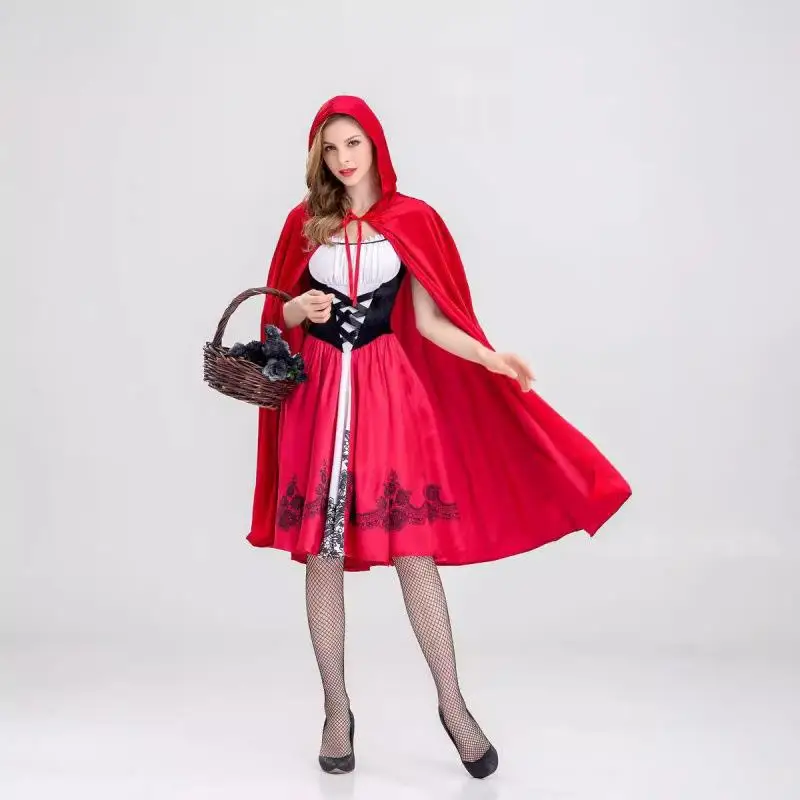 Nieuwe kleine rode hoed kostuum kasteel koningin Halloween cosplay orm volwassen rolplang kleding traditionele Chinese dameskleding