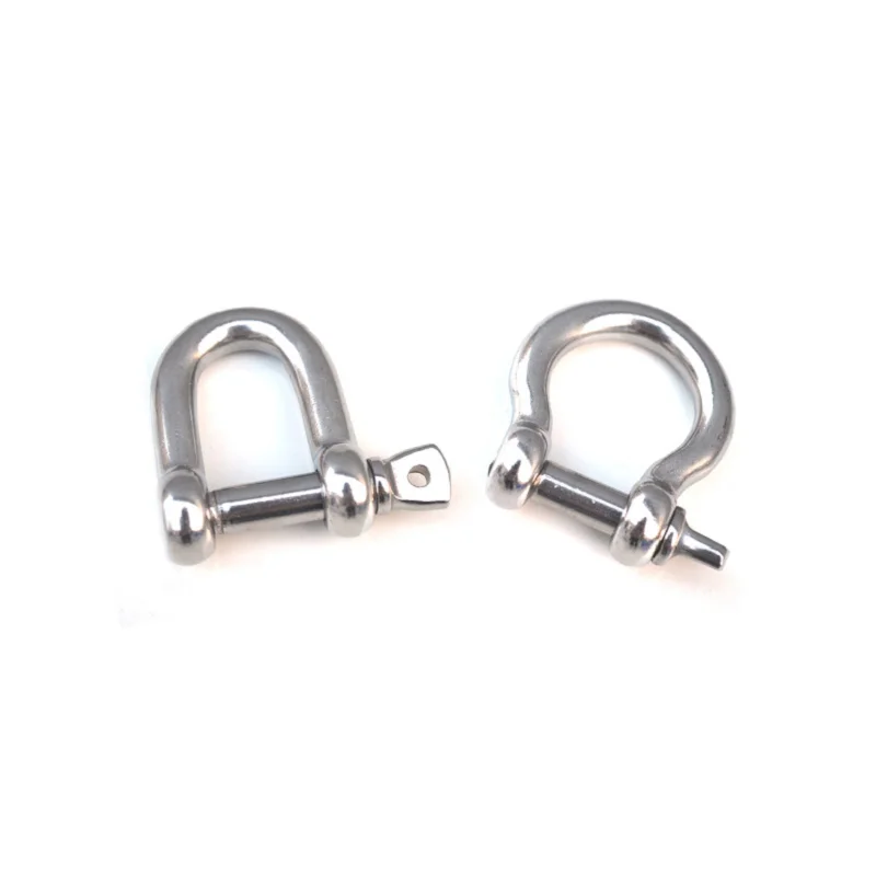 European Type Stainless Steel D Shackle Bow Shackle SS304 SS316 with Safety Pin