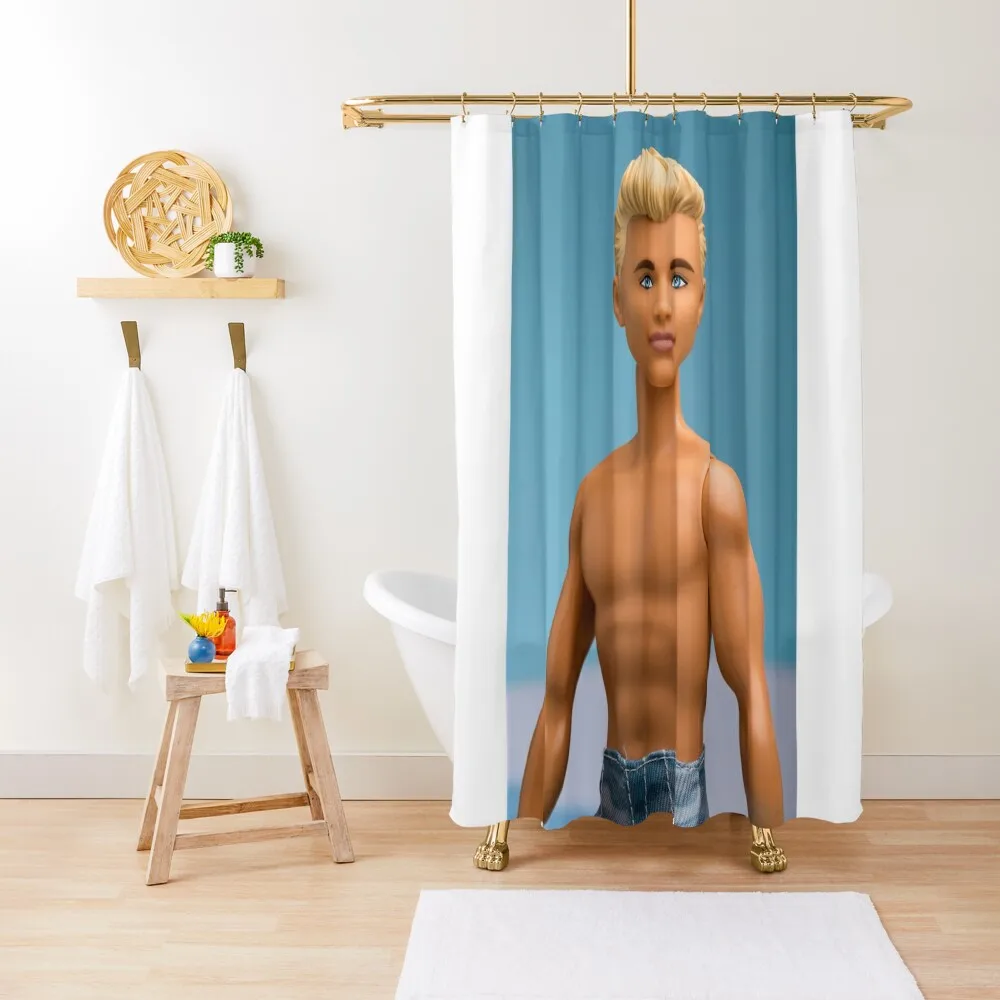 

Ken at the Beach Shower Curtain Cute Shower Bathroom Accessory For The Bathroom Transparent Bathroom Shower Curtain