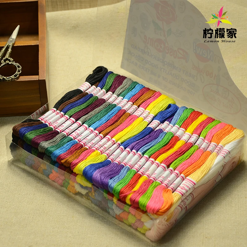 

100шт вышивка крестиком проводка вышивка нить No 25, дополнительная нить для вышивания, хлопковая обмотка ручной работы, плетеная нить своими руками