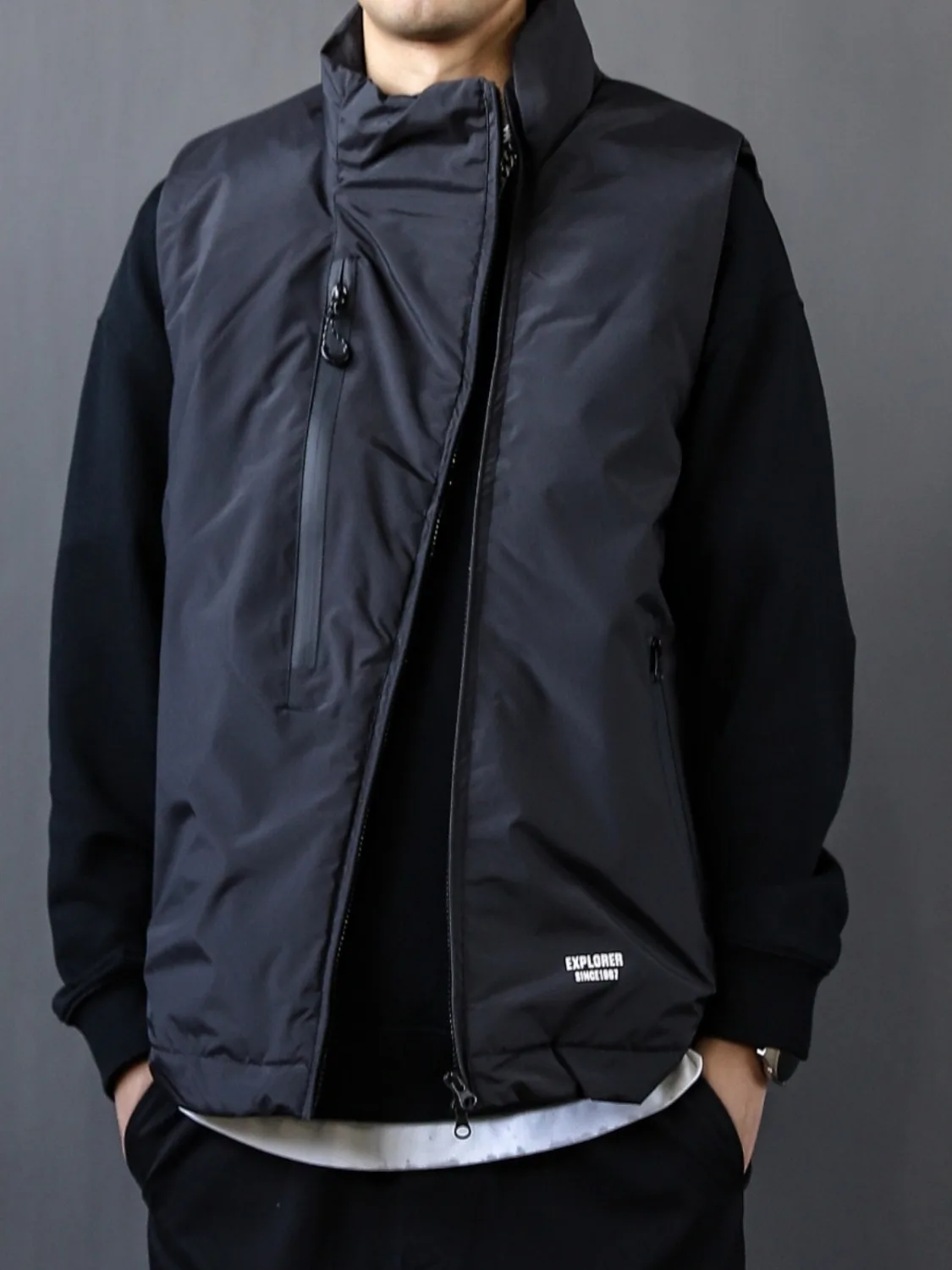 

Men's Casual Svel Vest Faionable All-Match Stand Collar Mountain Climbing Jaet Lightweight Warm Winter Outerwear