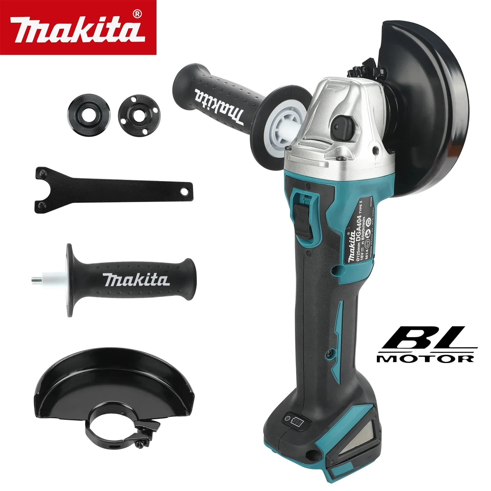 Makita DGA404 18V 125mm Brushless Lithium Electric Angle Grinder Rechargeable Cutting Machine Polishing Machine