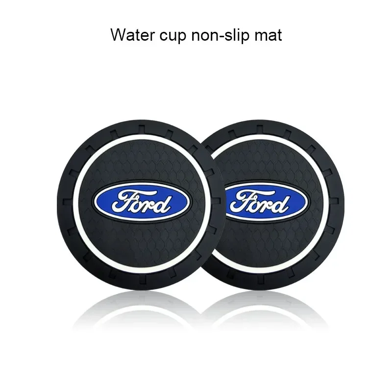 1/2pcs Car Water Cup Slot Non-Slip Mat Silica Gel For Ford Focus 3 4 Ranger C-Max S-Max Mondeo Kuga Explorer Edge F150 EcoSport