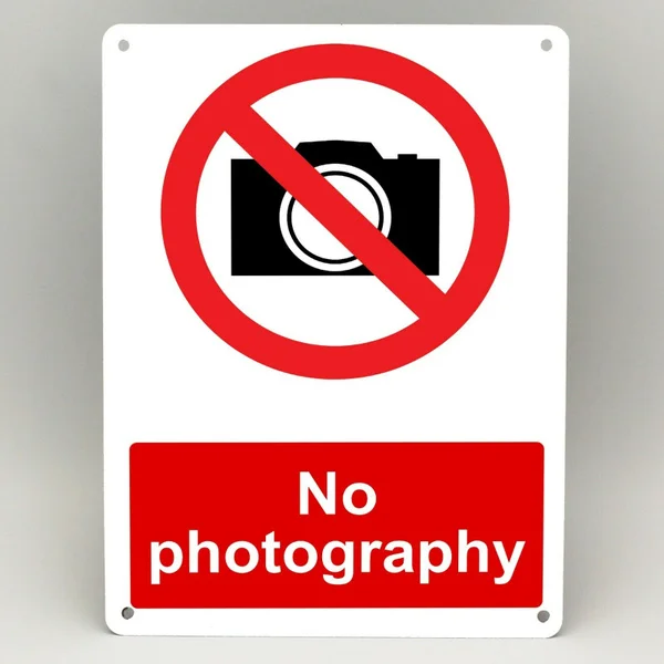 No Photography Camera Metal Sign Warning Prohibit Red A5 Metal Tin Sign sign