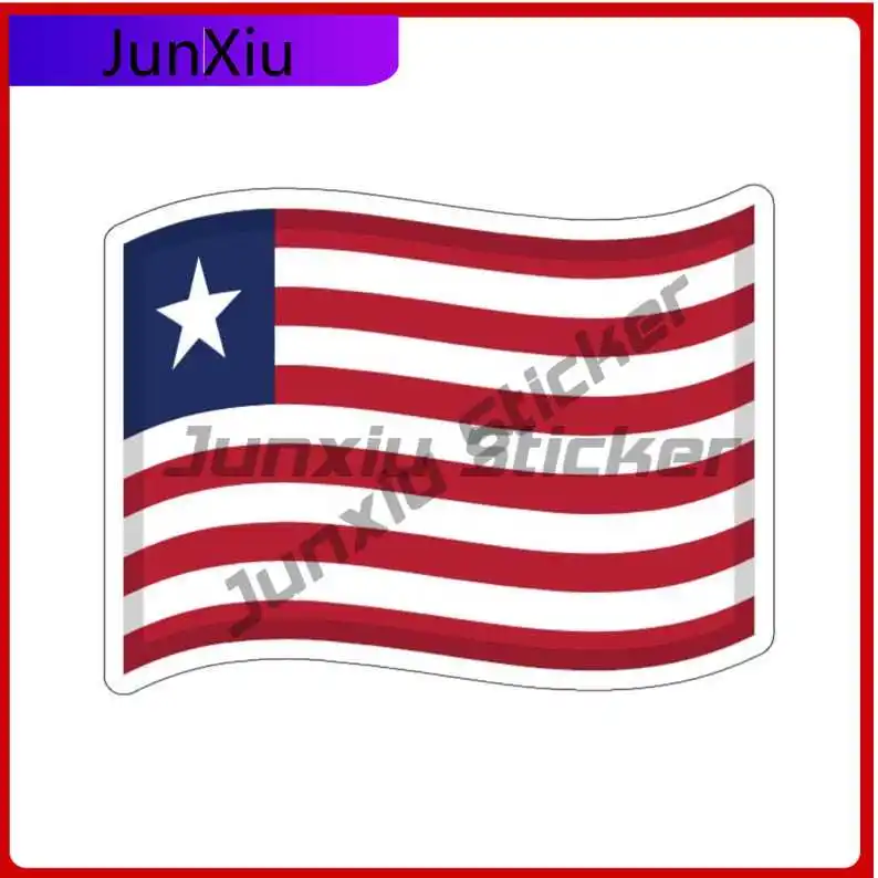

Liberia Drift Flag Sticker Liberian Flag Fun Waterproof Decal Styling Decoration Windshield Guitar Suv Motorcycle Phone Window