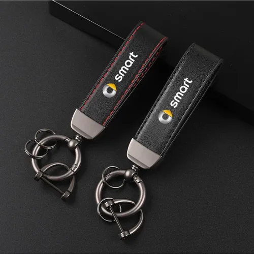 디럭스 가죽 키체인 펜던트, 자동차 배지, 스마트 Eq Fortwo Forfour 453 451 452 450 454 로드스터용  Best5