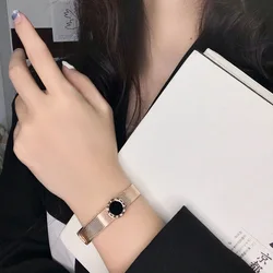 Roman Watch Band Bracelet For Women Stainless Steel Couple Bracelets Set Fashion Jewelry Accessory