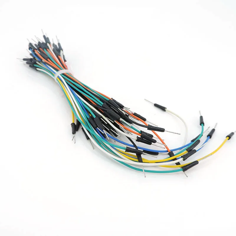 65pcs/Lot Mixed Jumper wires Male to Male Solderless Flexible Breadboard connector Cables Bread plate line test lead wire