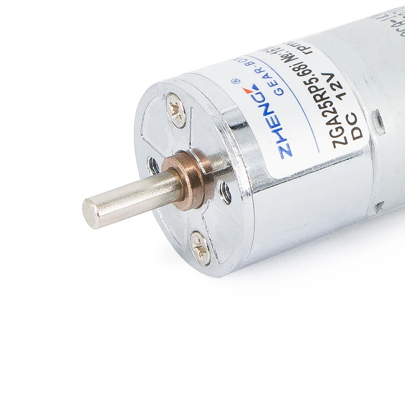 1Pc ZGA25RP 6V 120RPM DC Geared Motor 4mm Shaft Diameter 2 Terminal Connector 24 x 31mm Motor