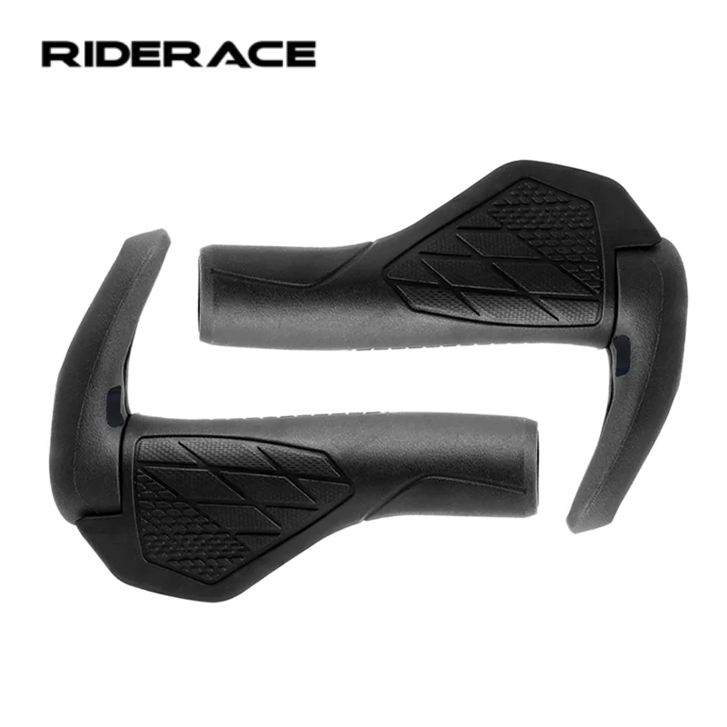 Fahrradgriffe aus TPR-Gummi, integrierte rutschfeste Fahrradlenkerabdeckung, Stoßdämpfung, MTB, ergonomische Hornform, Fahrradzubehör