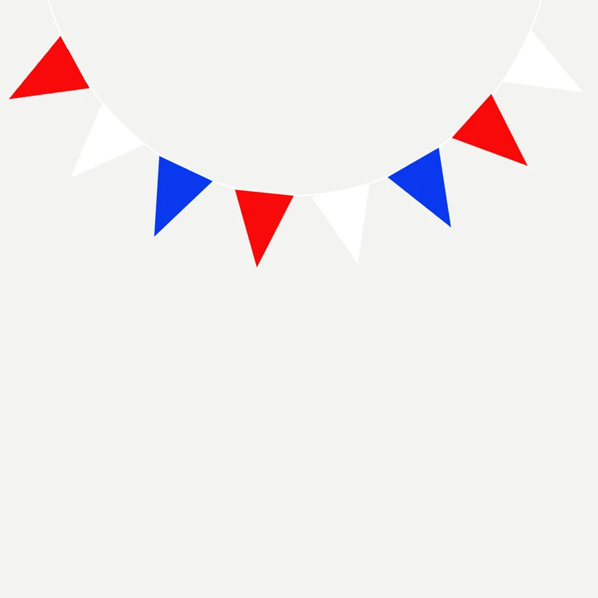 24 Voeten 20 Vlaggen Hoge Kwaliteit Volledige Witte Garland Wimpel Bunting Bruiloft Decoratie Stof Banners Bruiloft Bruids Decoratio - afbeelding 1