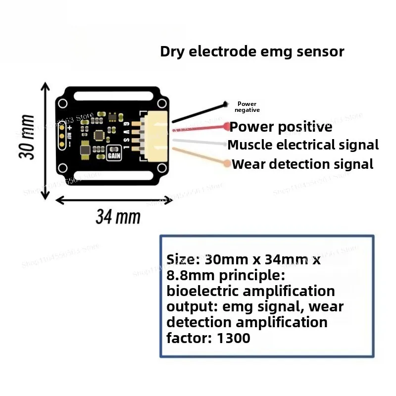 Dry Electrode SEMG EMG Sensor EMG Muscle Electrical Signal Acquisition Module Arduino Development Experiment Kit