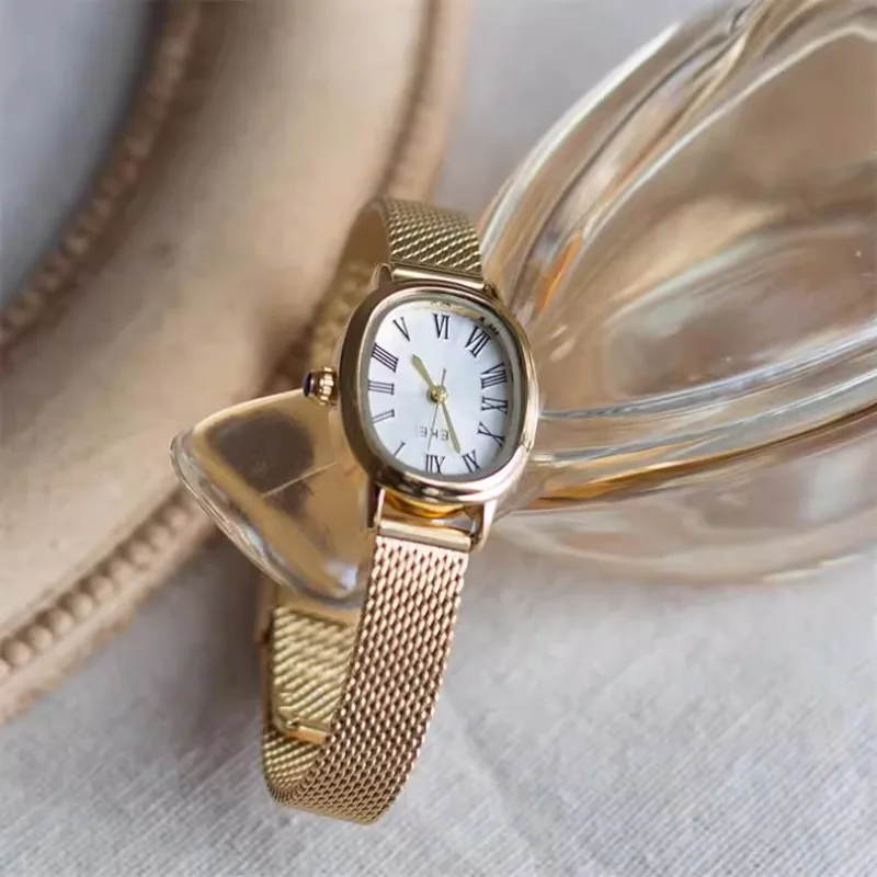 Women High Quality Quartz Watch Square Dial Orologio Luxury Elegant Gold Stainless Steel Clock Ladies Vintage Wristwatch