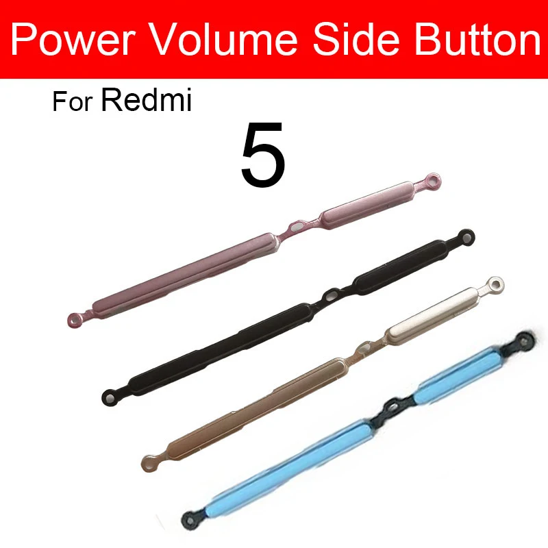 on/off Power Button + Volume Side Key For Xiaomi Redmi 5 5A 5 Plus 6 6A Power Volume Up Down Button Power SideKey Repair Parts