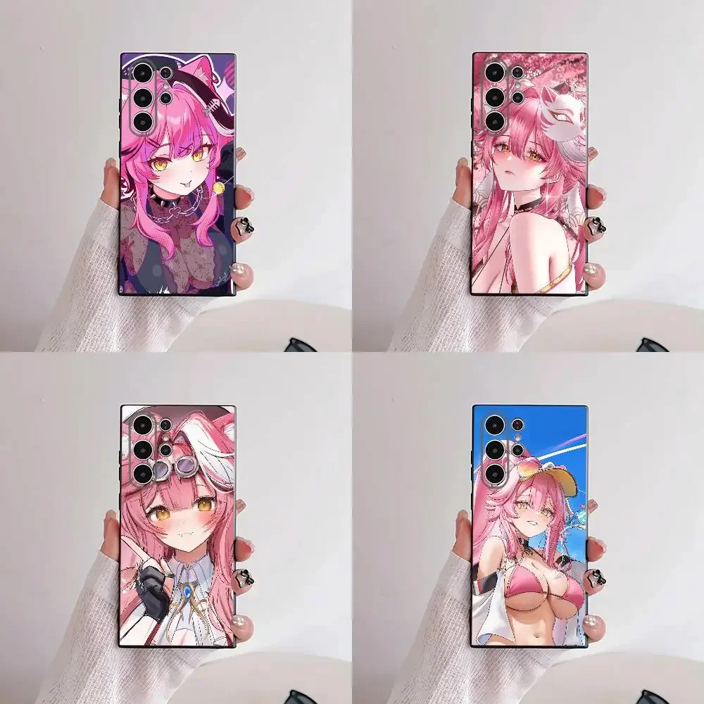 Funda para Teléfono con Diseño de la Youtuber Virtual Raora Panthera Hololive para Samsung S25, S24, S21, S22, S23, S30, Ultra, S20, Plus, Fe, Lite, 5G, Color Negro