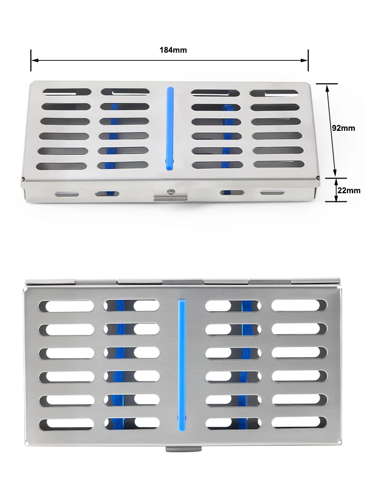 AZDENT Dental Sterilisation Rack Kassette 5/7/10/20 Gitter Datei Bohrer Desinfektion Tablett Chirurgische Sterilisation Box Abnehmbare – Detail 14