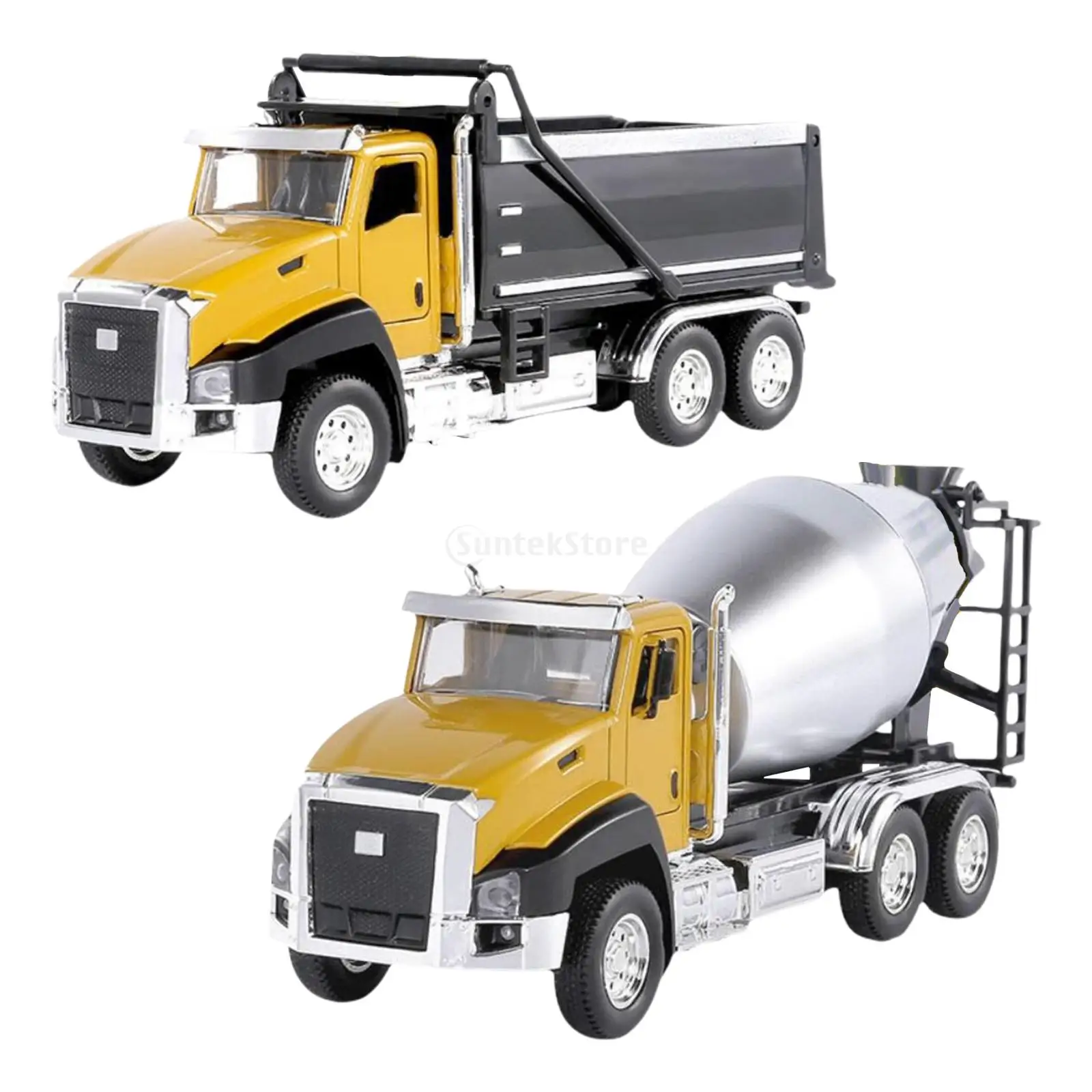 Construction Vehicle Mini Concrete Rotatable Figurine Truck Toys for Toddler