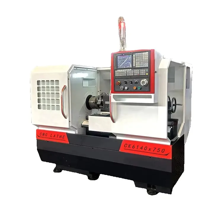 مخرطة CNC الثقيلة Hine Ck6140 سرير مسطح مغزل واحد أوتوماتيكي متعدد الوظائف GSK معالجة المعادن المتوسطة التحمل