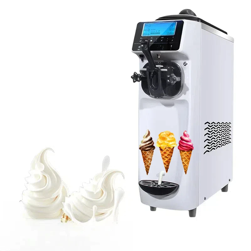 

6L Portable Home Ice Cream Machine Table Top Soft Serve 220v Mini Ice Cream Maker for Fruit Milk Chocolate Nuts Small Space