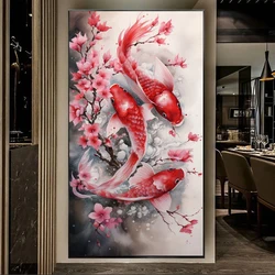 5d Diy Diamond Painting Koi Picture Full Diamond Mosaic Embroidery Large Cross Stitch Diamonds Art Kits Home Decoration Gift