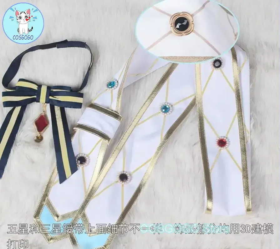 COSGOGO [Customized] Ensemble Stars 2 Shinobu Sengoku/Harukawa Sora White Valentine's Day Game Suit Cosplay Costume Halloween Ou