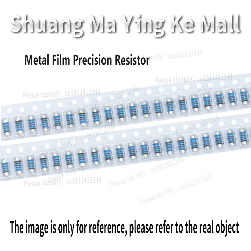 MELF 0207 Metal Film Precision Resistor SMD Color Ring Cylindrical Resistance 10R 27R 39R 47R 51R 68R 75R 82R 100R 1% 1/2W 50PCS