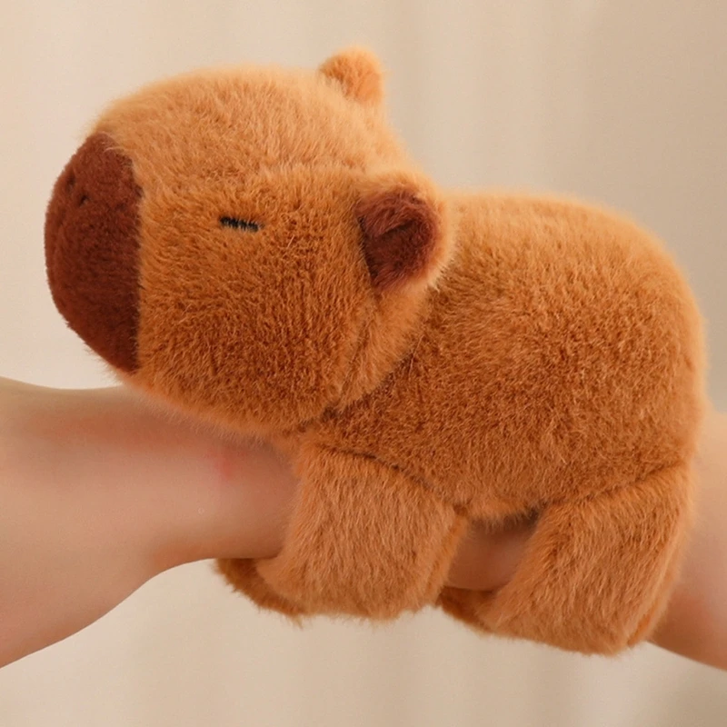 Capybara Backpack Plush Animal Toy Wristband for Party Gift Fashion Jewelry Cartoon Bracelet Toy for Party