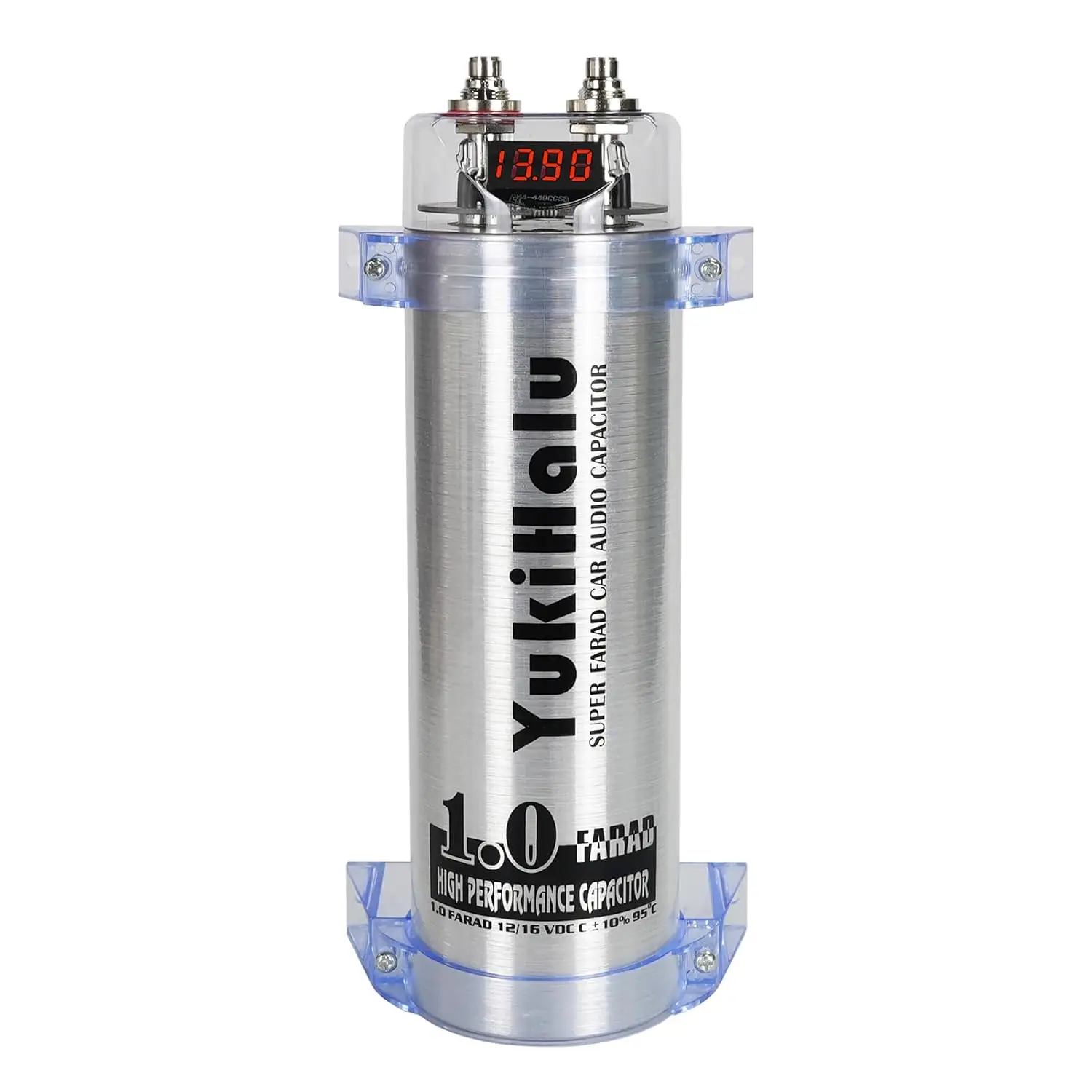 

1.0F Digital Power Capacitor with Voltage Display & Over Voltage Protection, Includes Mounting Brackets