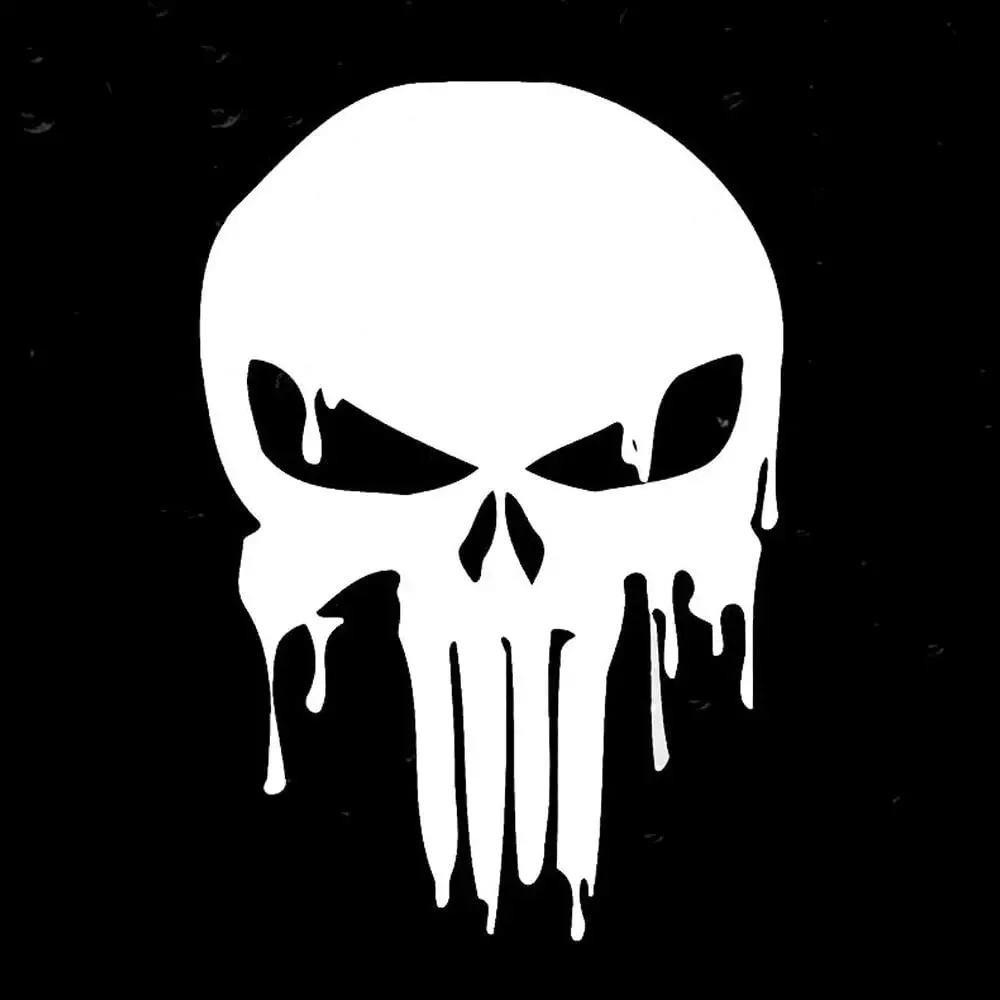 Car Sticker Carved Ghost Ghost Rider Bleeding Skull Funny Car Sticker Reflective Car Sticker 15cm*10cm