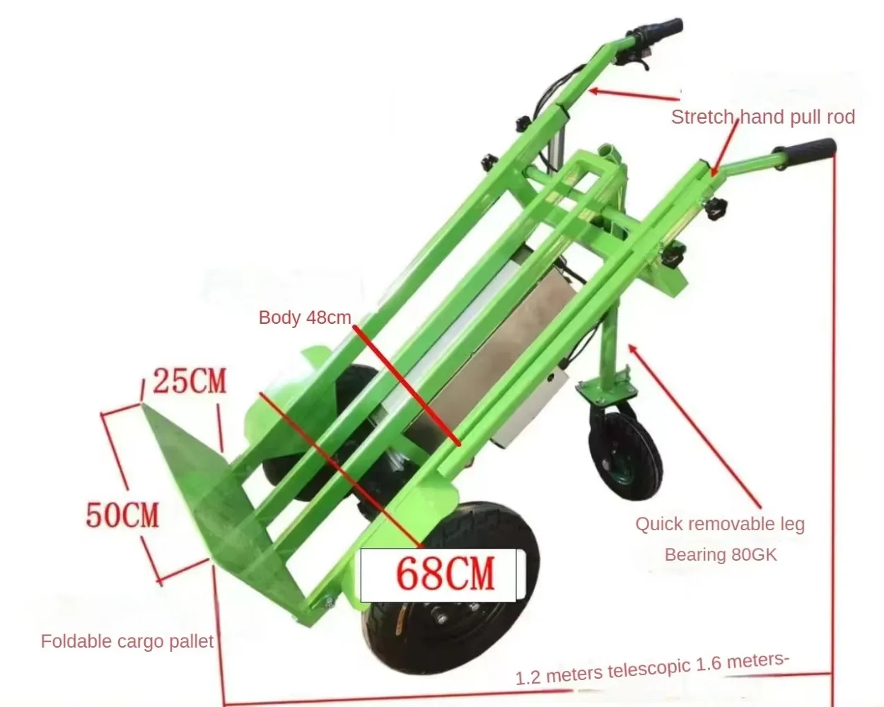 Carrinho de escada elétrico para serviço pesado