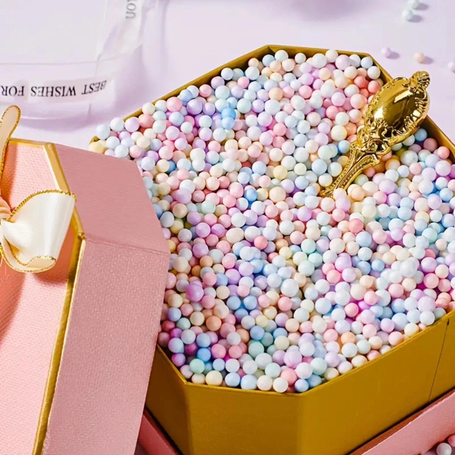 

Красочные мини-шарики из пенопласта Macaron, 10 г — 1 упаковка, наполнитель для подарочной коробки, радужные крошечные бусины из пенопласта